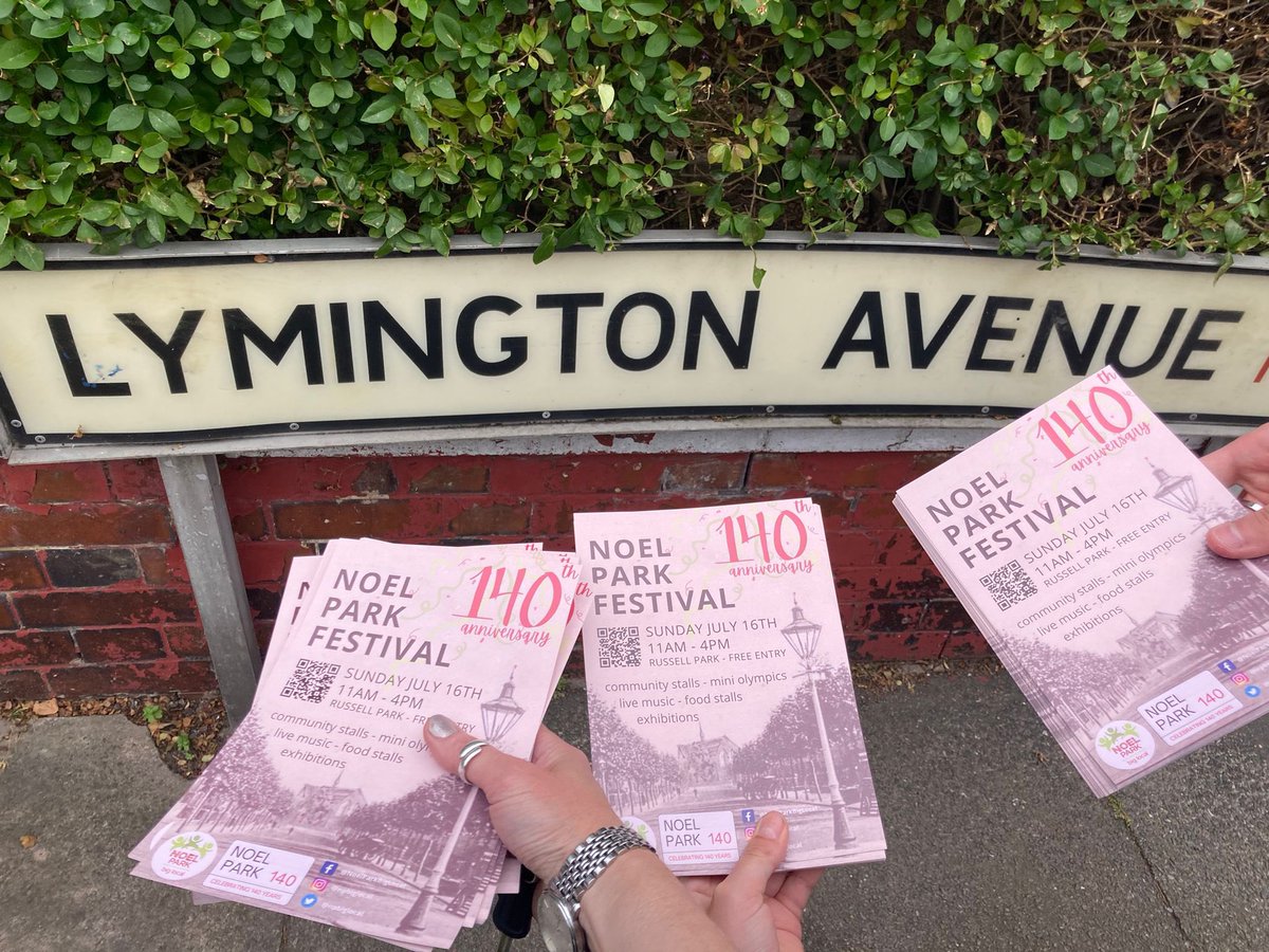 We’re putting on our own festival commemorating Noel Park’s 149th anniversary. Our friendly volunteers are putting leaflets through your letterbox now! #thisisnoelpark #noelparkbiglocal #festivalseason