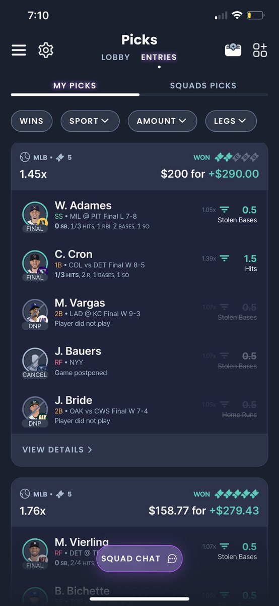 A11Bets's tweet photo. CASH DAY 6 🤯✅

I HAVE NOW HELPED YOU TURN 
25$ -> 440$ AND COUNTING 🤑

The best part this entire challenge was FREE. All it takes is a Follow to join for Day 7. 🏆

Day 1 | 25$ -> 42$ ✅
Day 2 | 42$ -> 78.54$ ✅
Day 3 | 78.54$ -> 149.22$ ✅
Day 4 | 100$ -> 180$ ✅ (229.22$)
Day 5 | 158.77$ -> 279.43$ ✅ (349.98$)
Day 6 | 200$ -> 290$ ✅ (439.98$) 
*3 legs voided or would've been 599.98$ 🙄

Total 25$ -> 439.98$ 🤯🤯🤯

#gamblingtwitter #mlb