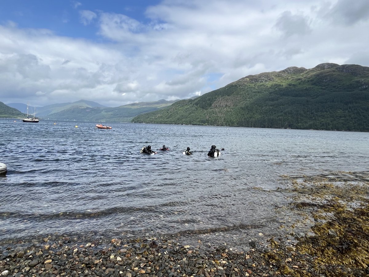 Clydeview_Art's tweet image. Some of our #DiveProjectCornwall group out in Loch Goil today, diving with James @freedomdiving ⁦@clydeview_a⁩
