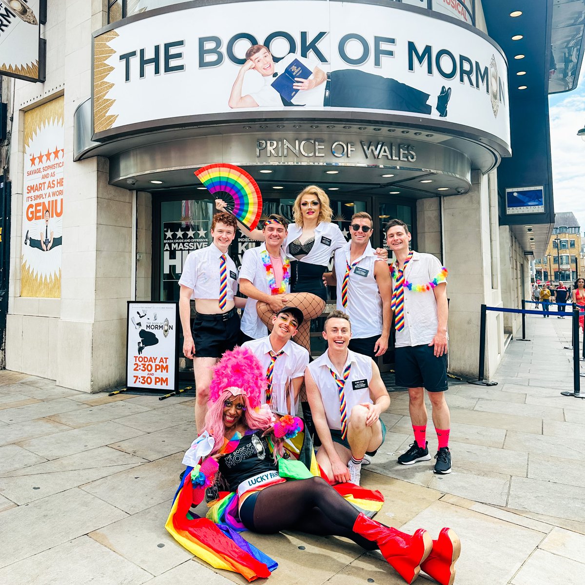 bookofmormonuk's tweet photo. We are here for us. 
🩷❤️🧡💛💚🩵💙💜🖤🤍

#Pride2023 https://t.co/YrSxNne9kE