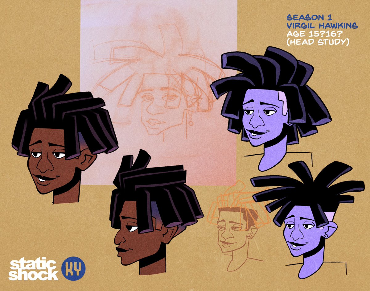 devisedbyky's tweet image. Some work from a Static Shock visual development project I gave myself back in 2020. Learned so much about shape and appeal workin on this