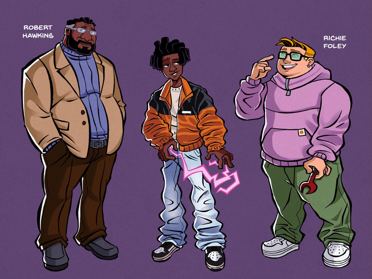 devisedbyky's tweet image. Some work from a Static Shock visual development project I gave myself back in 2020. Learned so much about shape and appeal workin on this