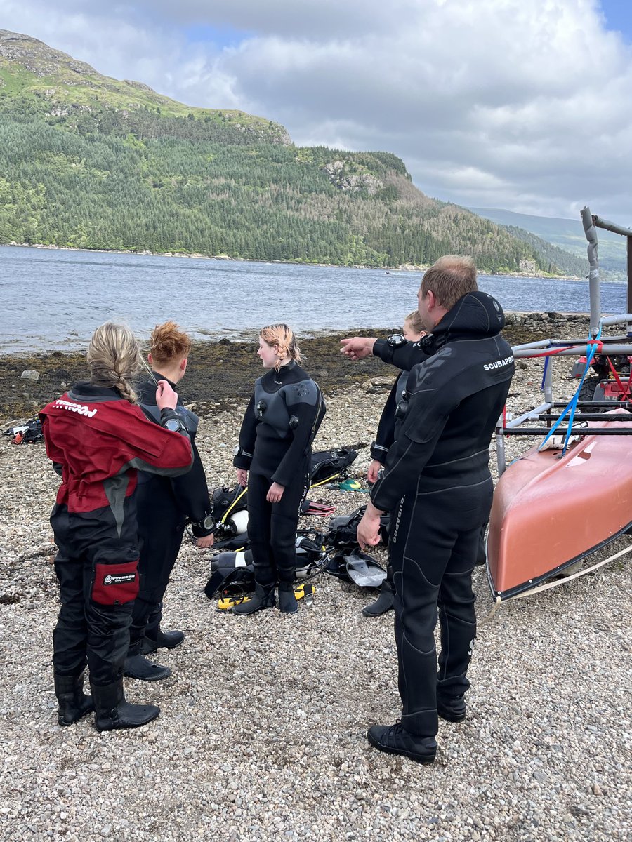 Clydeview_Art's tweet image. Some of our #DiveProjectCornwall group out in Loch Goil today, diving with James @freedomdiving ⁦@clydeview_a⁩