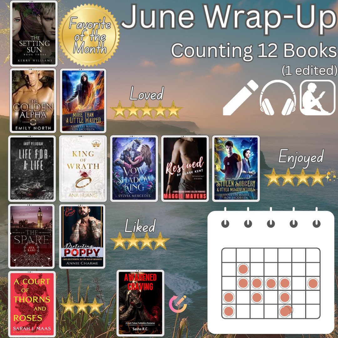 bookameme's tweet photo. June Reading Wrap-Up

#BookTwitter #booktwt #Twitterbook #books #readingwrapup #wrapup #booknerd #bookworm #KindleUnlimited https://t.co/K4dLX4Z26F