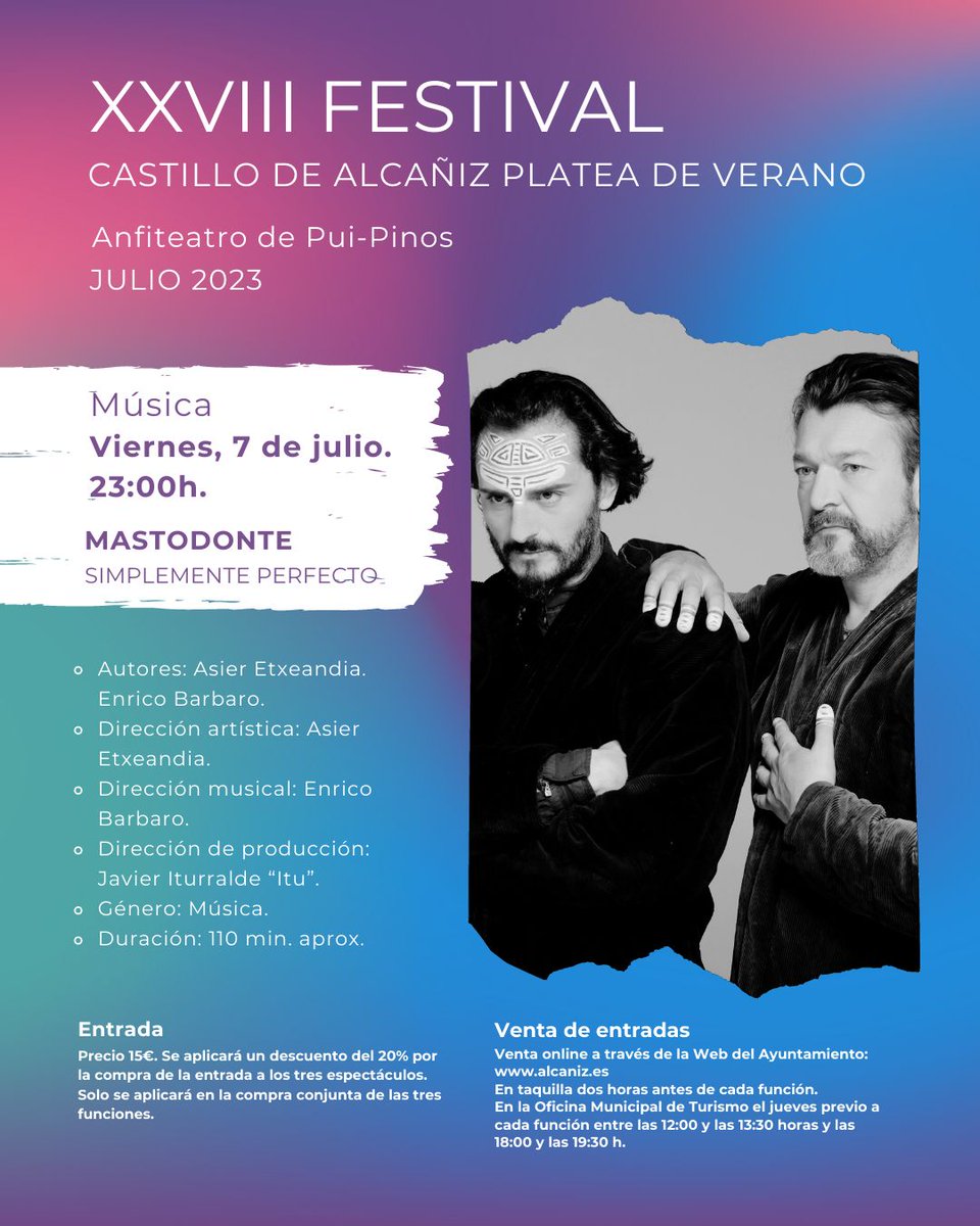 darrufat's tweet photo. vamos a por el segundo del #Festival @AytoAlcaniz con #mastodonte el 7 de julio https://t.co/9qhdbtEGct
