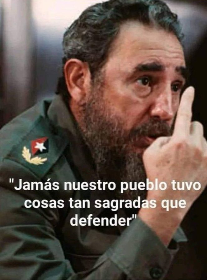 Cuba vive. Fidel, guía de nuestras conquistas #MejorEsPosible #HéroesDeLaSalud #MejorSinBloqueo #FidelPorSiempre @cubacooperaveTR @cubacooperaven #ConTodosLaVictoria #70Moncada #CubaPorLaVida @docencia.ven @MedicosCmdat @IdaniaSnch32689