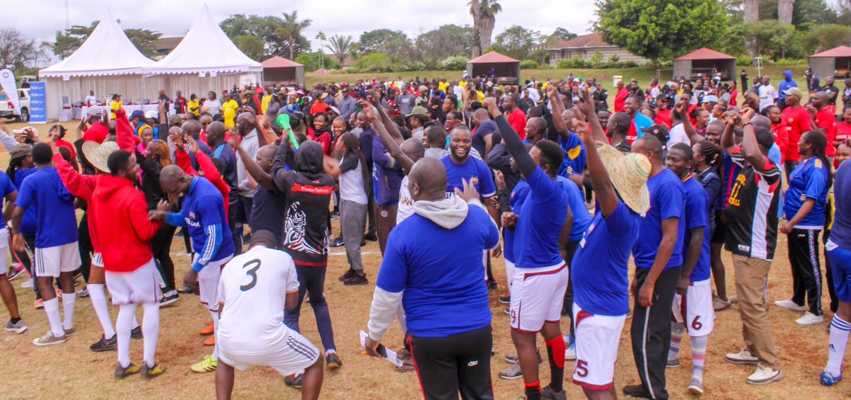 AGOfficeKenya's tweet photo. The Hon SG @shadrack_mose today officially opened the inaugural annual AG's cup on behalf of the Hon AG @HonJBMuturi at the Kenya School Of Law. The sports tournament was well attended by 600 staff from the AG's HQ & regional offices and SAGAS. #AGcup https://t.co/fb10Nih9Bt