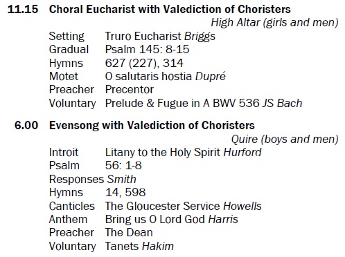 StACathChoirs's tweet photo. At today's services we say a fond farewell to our Yr 9 leaving choristers and thank them for many dedicated years singing. Music today includes works by #DavidBriggs #MarcellDupré #WilliamHHarris #HerbertHowells and former Master of the Music #PeterHurford. All are welcome. https://t.co/V5em4acMEO
