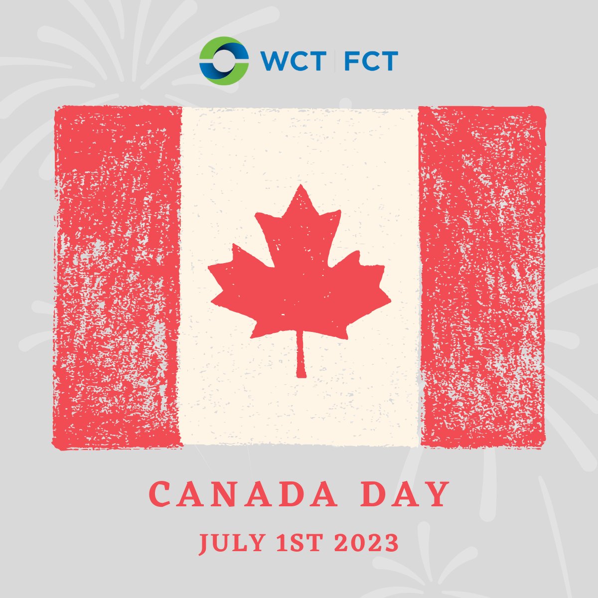 Happy Canada Day 2023 from WCT! Today, we celebrate the rich heritage and diverse cultures that shape this nation. Together, we can build a Canada that respects and uplifts all voices, embracing inclusivity, equality, and anti-colonial practices.
