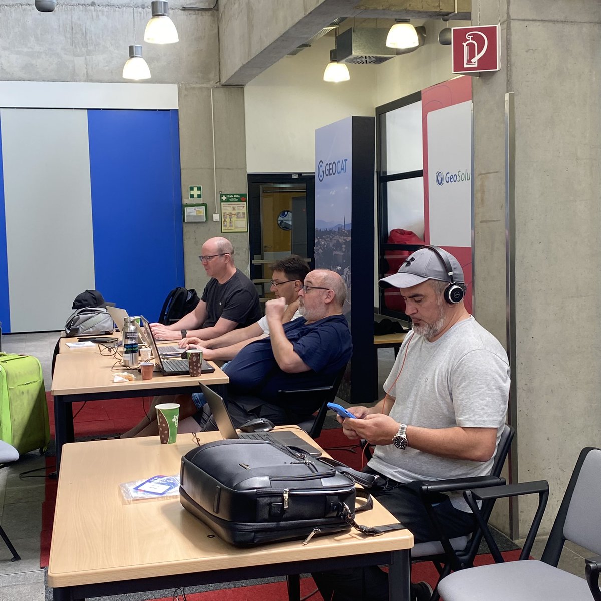foss4g's tweet image. Community Sprint is embellishing the premises of #FOSS4G2023 🙌