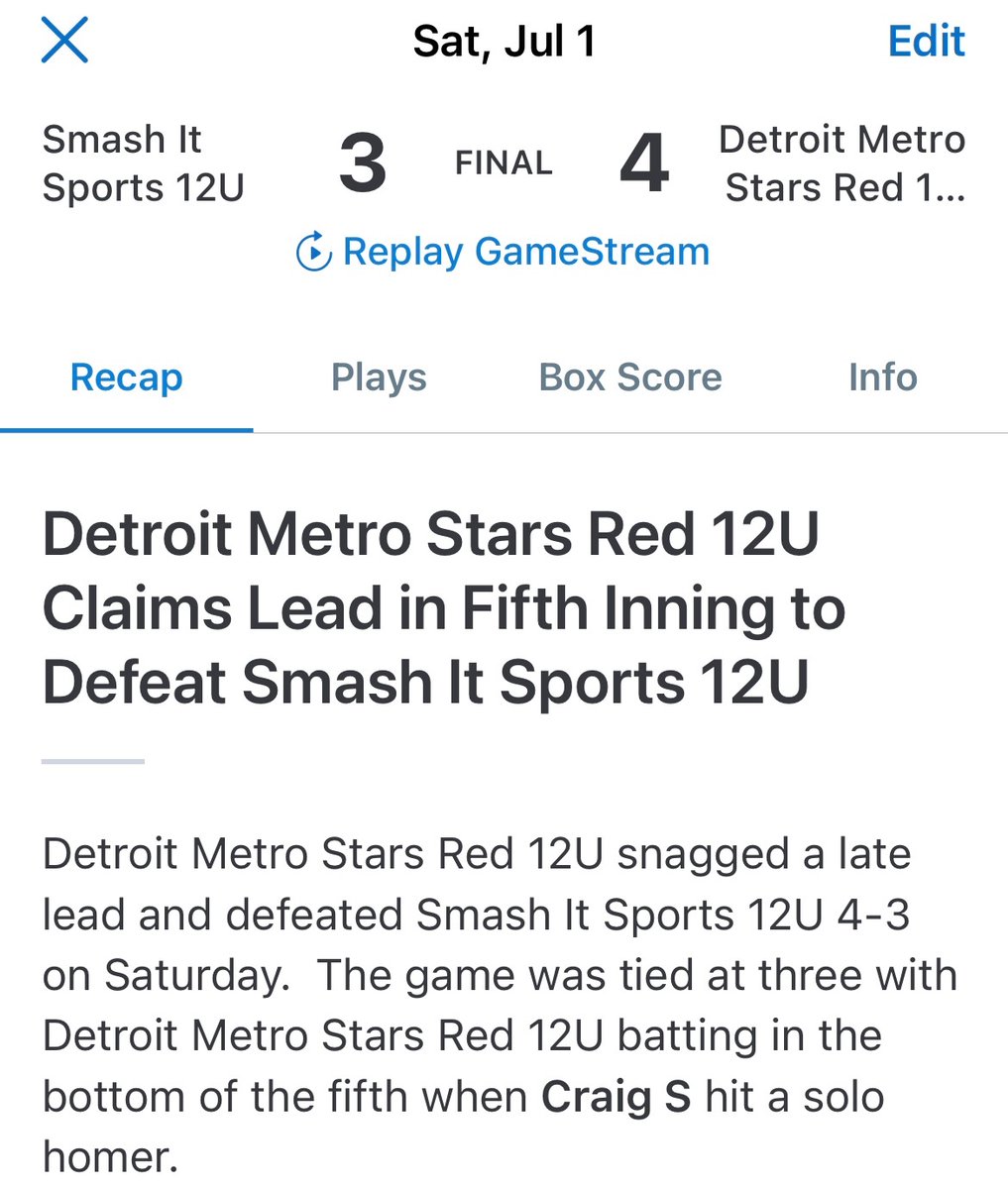 Detroit Metro Stars 13U Red 2024 tweet media