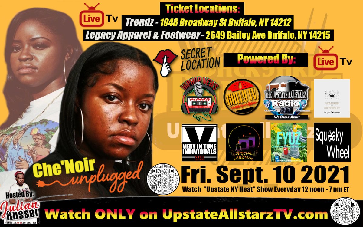 You can catch the Re-Broadcast on UpstateAllstarzTV.com #UpstateAllstarzTV #BackyardBarbecue #CheNoirUnplugged