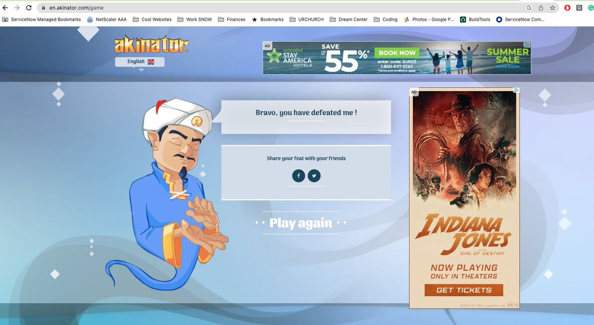 I Defeated the Akinator via <a href="/akinator_team/">Akinator the Genie</a> with #Bruno from #Cinderella