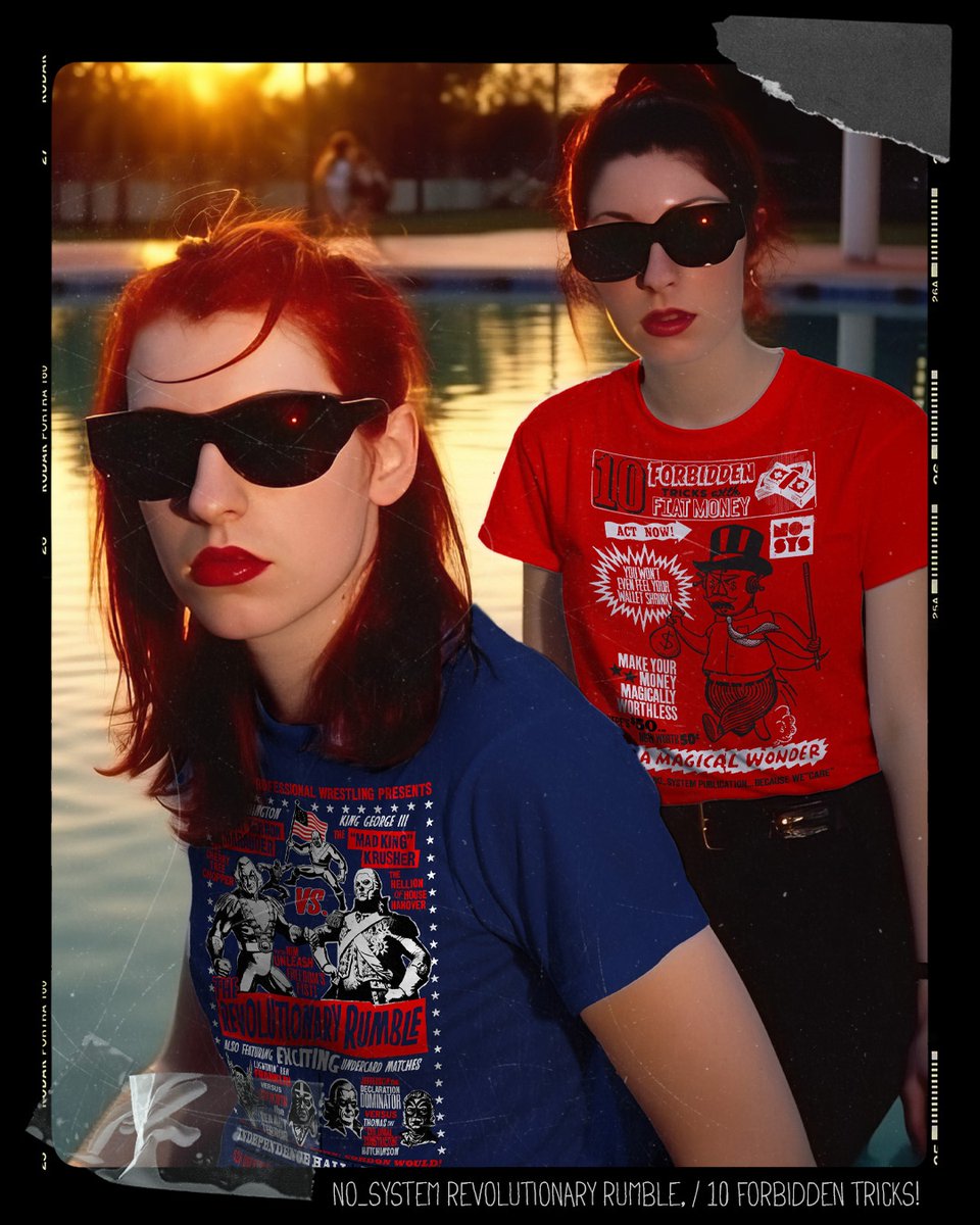 NOSYSKNOWS's tweet photo. Feeling revolutionary this #IndependenceDay? We've got you covered with our Revolutionary Rumble and 10 Forbidden Tricks. Get them in the No_System store now. This Fourth, rebel in style. π₯πΊπΈ #NoSystemStyle #July4th https://t.co/JOtzfRFREM