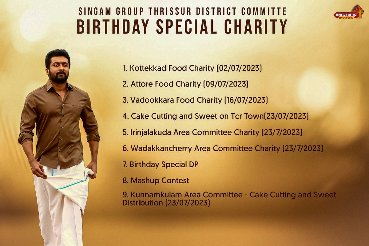 Vishnusuriyatcr's tweet photo. Dear AnbaanaFans 😎

Here Is Our @Suriya_offl Anna's Birthday Programme Lists Of #SingamGroup ❤️

List 2  will be releasing by 8. 30pm today.

Stay tuned @singamgroup8 

@rajsekarpandian @Ravikumartcr @SuriyaFansClub
 #SuriyaBdayGalaMonth https://t.co/rIxMIlers0