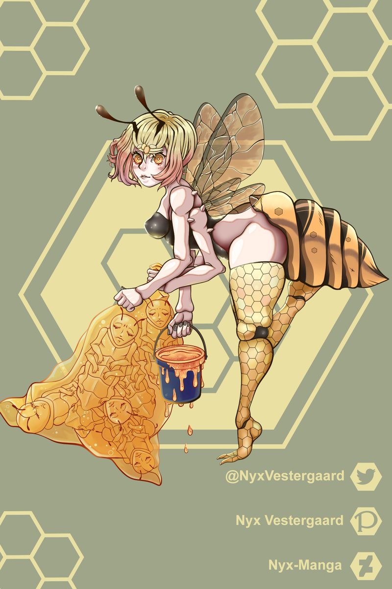 NyxVestergaard's tweet photo. Colonial Yellowstripe live in tall hexagon shaped hives ruled by a queen. The average hive population exceeds 1000 individuals. Besides the queen, three classes make up the hive population, namely the Hive Guard, Hive Scouts and Hive Workers. https://t.co/MxSG6EA633