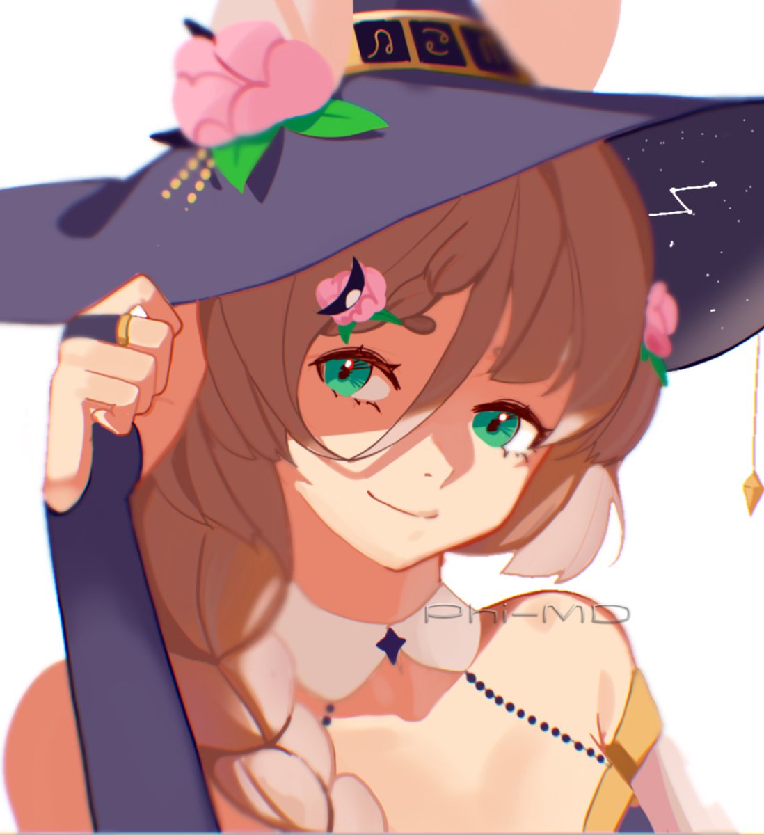 phimdstudios's tweet photo. Enchanting gazes and magical brims, this cute witch casts spells with her eyes and captivates with her hat 🥰

#digitalartwork #artworkcommission #artoftheday #witch #phimdstudio https://t.co/S0I667oifv