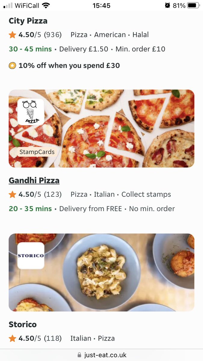 To be fair we are rated the same as Storico on Just Eat. But that is before our new menu! #ipswich