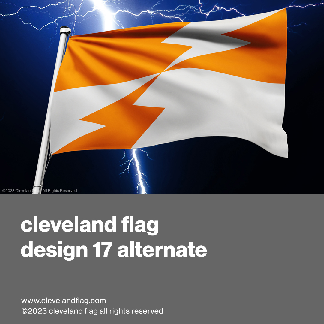 Cleveland flag design 17 has an alternate color scheme. Let's get Cleveland a new flag. See more Cleveland flag designs: clevelandflag.com 

#cleveland #theland #thisiscle #clevelandflag #inthe216 #newclevelandflag #clevelandohio #flag