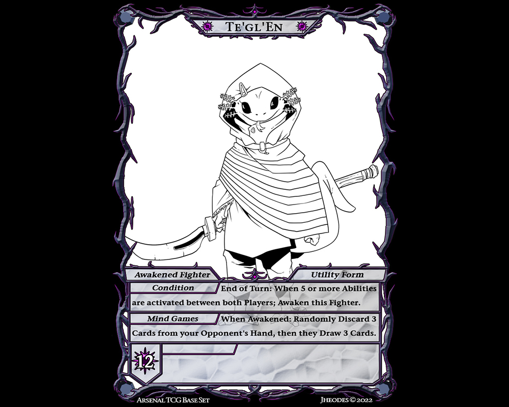 ArsenalLcg's tweet photo. New Animal Forms have arrived! Bisath Tribe: With the fighters Ami'ti'Bon the Frog, Ve'do'Ru the Toad, and Te'gl'En the Salamander! #ArsenalTCG #TCGCON #TradingCareCondGame https://t.co/GzAAKQcJaS