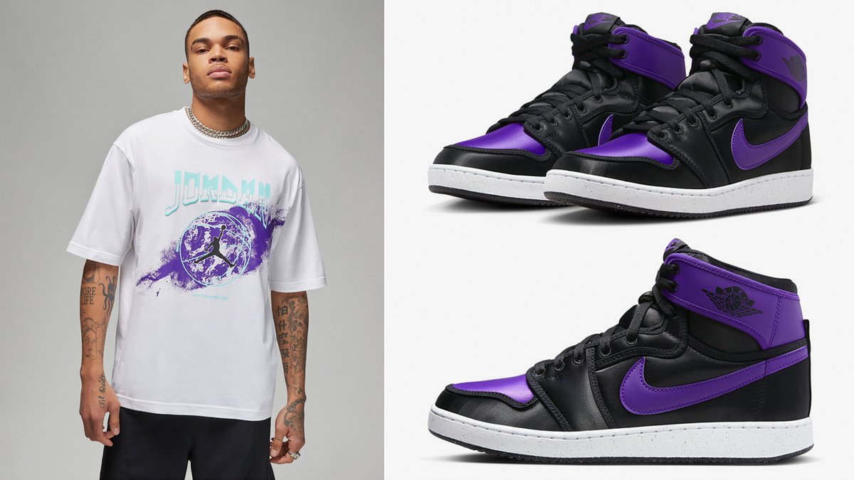 purple jordan 1 outfits