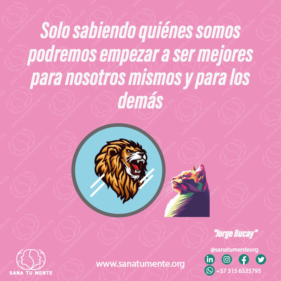 sanatumenteorg's tweet photo. Tomarnos la tarea de conocernos a nosotros mismos, nos permite reconocer esos aspectos a mejorar en nuestra vida y con nuestro entorno 📷📷 @sanatumenteorg #sanatumenteorg #autoconocimiento #autoimagen #yo #autoconfianza #ansiedad #conocernos #bienestar #mejorar #cambios https://t.co/y7kYIFigfE