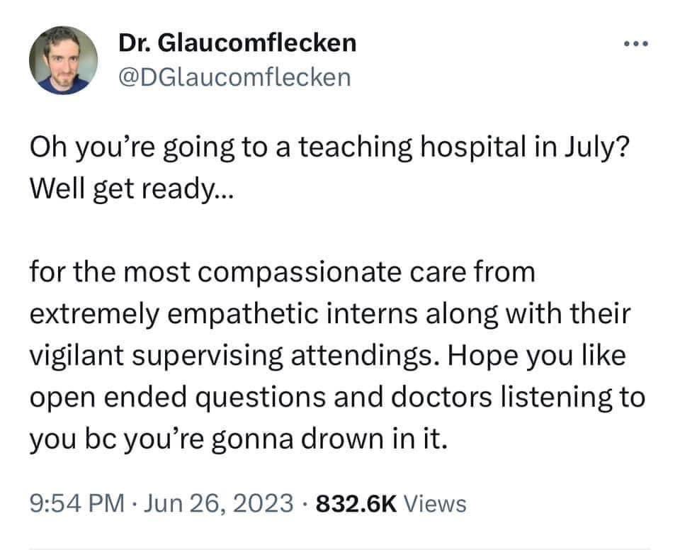 July 1st is the first day for many new physicians. Welcome and congratulations to all our new residents embarking on their careers! I love the enthusiasm and compassion! It’s such a privilege to provide care and comfort! <a href="/MacEmerg/">McMaster Emerg Med</a> <a href="/CAEP_Docs/">CAEP</a>