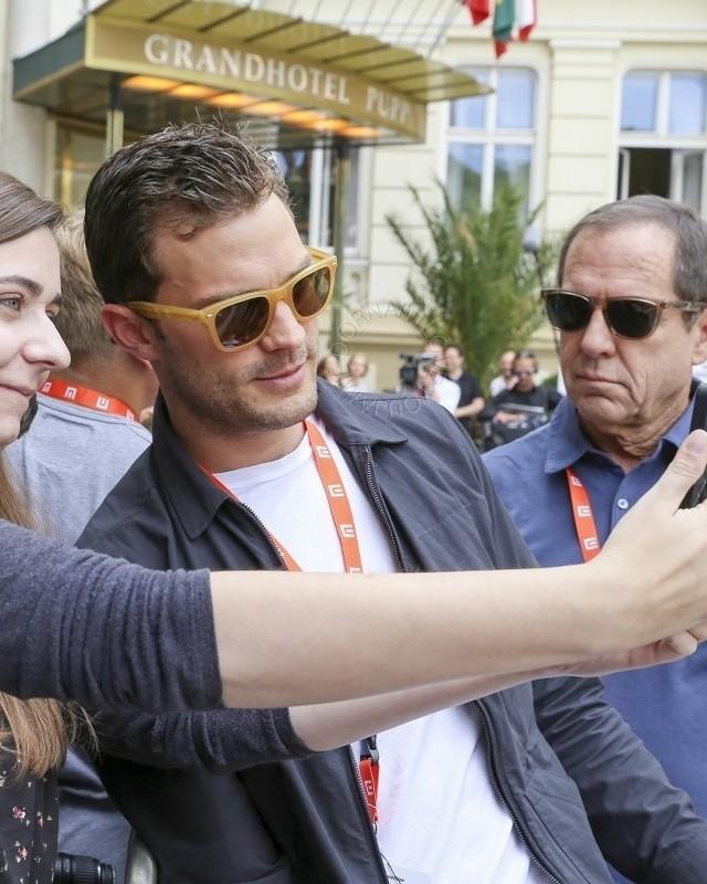 DornanI's tweet photo. Jamie on arrival at the Grandhotel Pupp in Karlovy Vary, Czech Republic 
July 1, 2016

😎
#JamieDornan #jamiedornaniloveyou #kvff #anthropoid 
https://t.co/B1NFqEl8o4 https://t.co/Y7fFjSz019