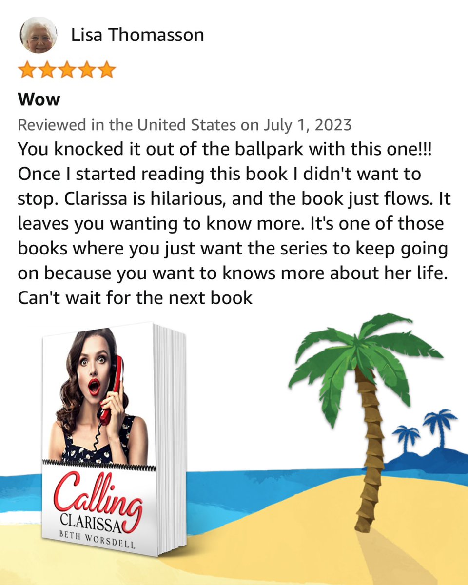 BethWorsdell's tweet photo. 5⭐️⭐️⭐️⭐️⭐️ “Wow.”
A big thanks, Lisa, for your brilliant Amazon #bookreview and #bookrecommendation
#romance #romantic #romanticcomedy #romcom #bethworsdell #callingclarissa #funnybooks #booktok #romancebooks #romcoms #romancereads #womensfiction #humorousbooks #bookrecs https://t.co/NQiaH3HOIq
