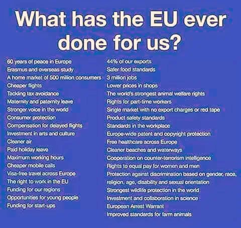 Bloody EU, making peoples lives better, how very dare they...