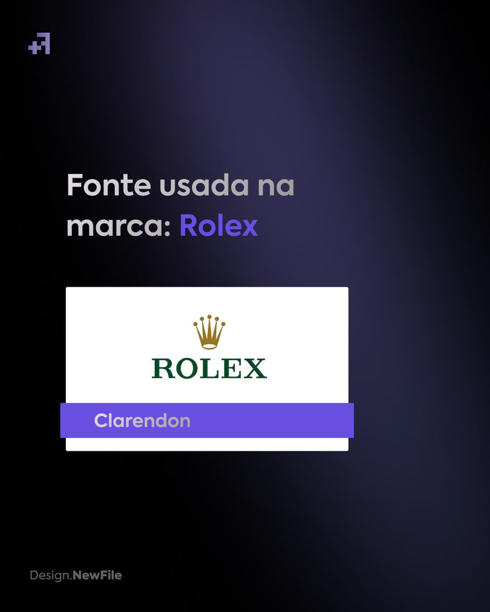 studio_newfile's tweet image. 🔠 Fonte usada na marca: Rolex
Fonte: Clarendon

👌 #fontesdemarcas #designnewfile #newfile #ideiasdefontes #fontes