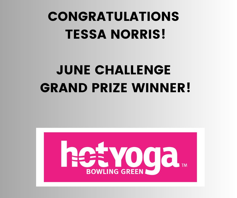Tessa Norris!!!  You are the grand prize winner for June.  One Hydration IV of your choice from KY Mobile IV.    #junechallenge #hotyoga #hotyogaeveryday #goals #move #breathe #focus #comesweatwithus #focus