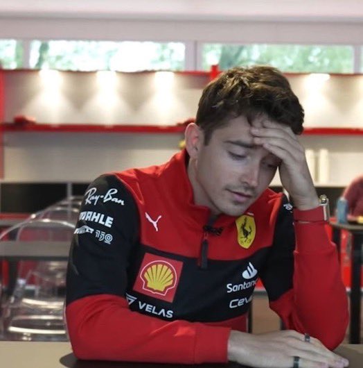 charles leclerc pitted for mediums but i just saw the others slip and slide on slicks