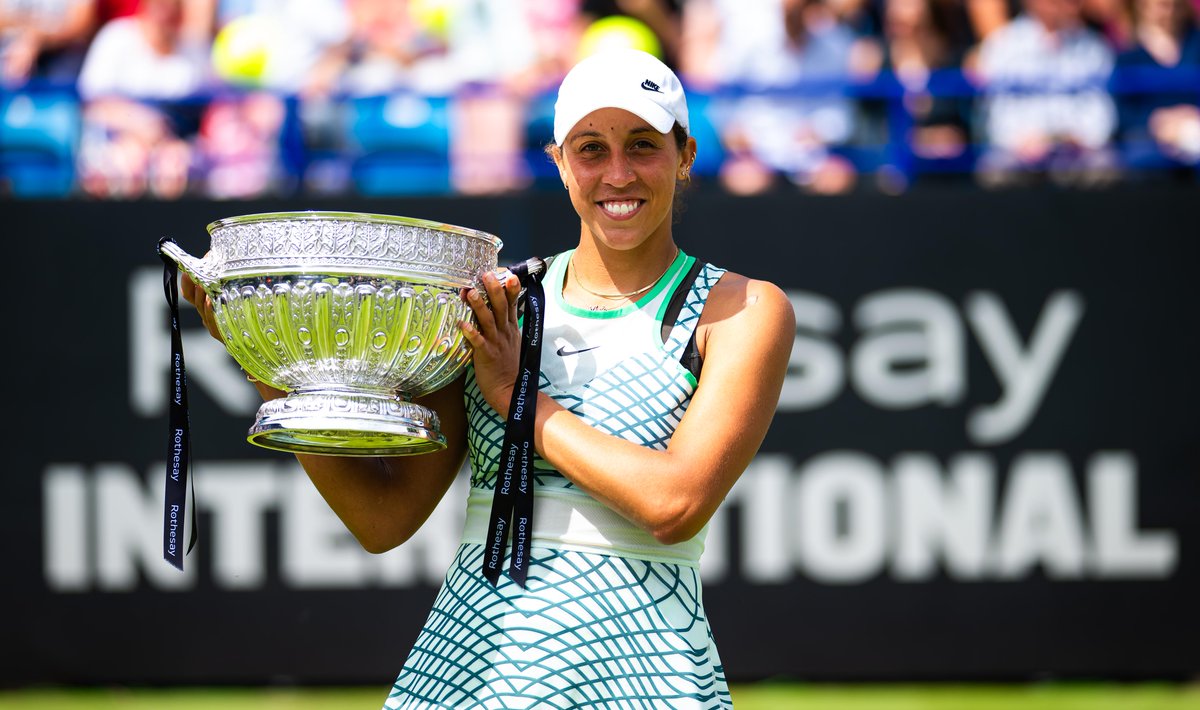 Title town in Eastbourne! 🏆 Without dropping a set the entire tournament, @Madison_Keys is your #rothesayinternational Champion ✨🎉💪