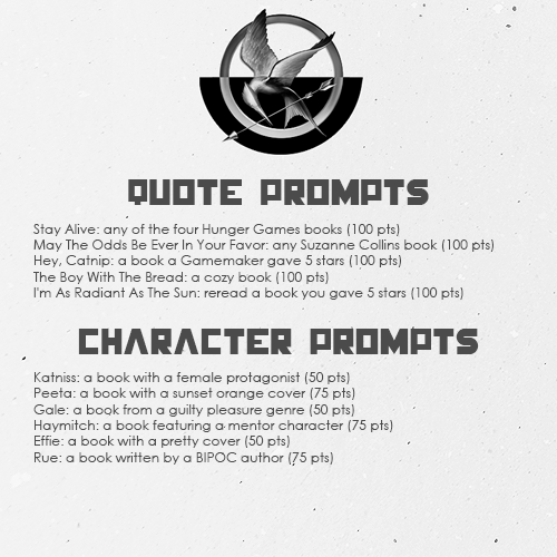Excited to share the prompts for The Hunger Games Readathon!