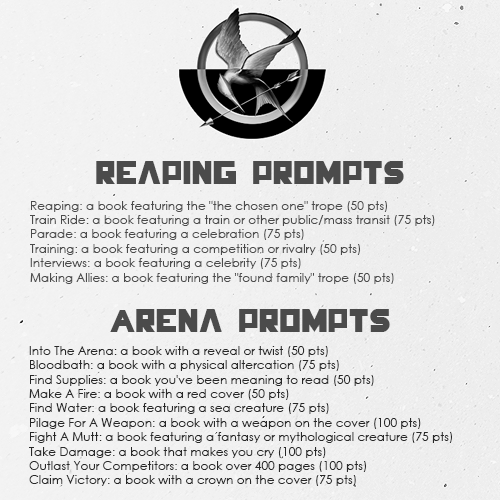 HungerGamesThon's tweet photo. Excited to share the prompts for The Hunger Games Readathon! https://t.co/SCHQluRapq