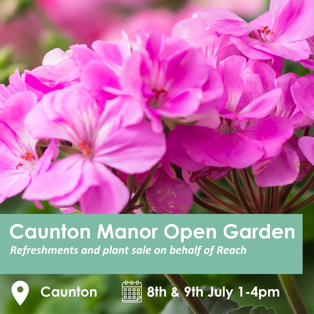 One week to go until Caunton Manor opens its stunning gardens for all to enjoy. We will be there selling tea, cake and flowers to raise money for Reach. The gardens will be open 8th and 9th July, 1 - 4pm. Find out more at: findagarden.ngs.org.uk/garden/80/caun…