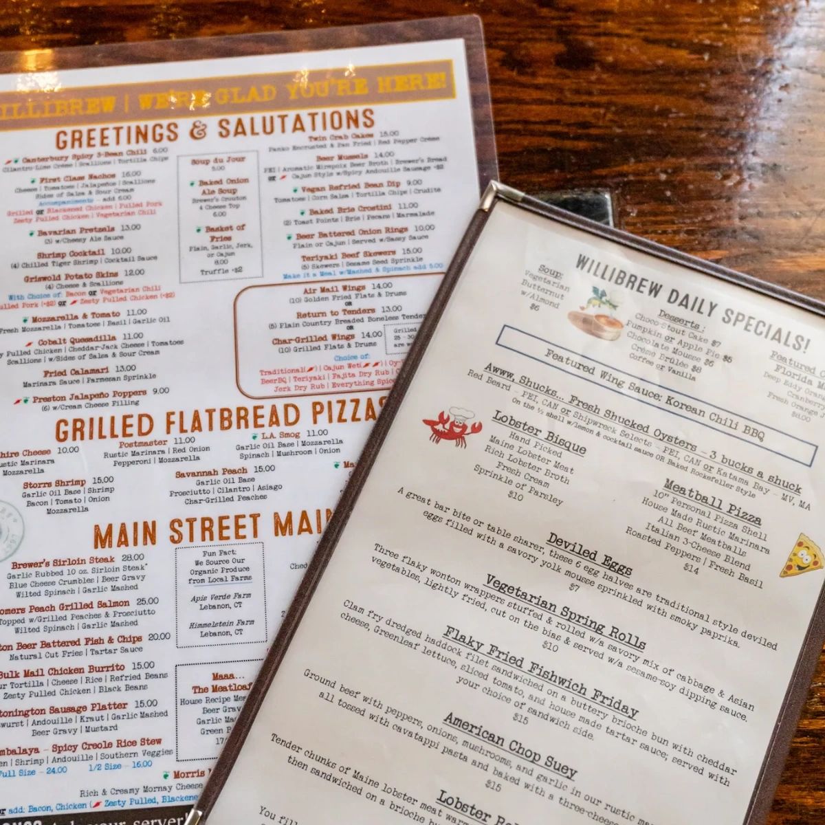 Love good beer and great comfort food? Look no further than Willimantic Brewing Company! Our menu is stacked with delicious classics like nachos, burgers, and mac and cheese.