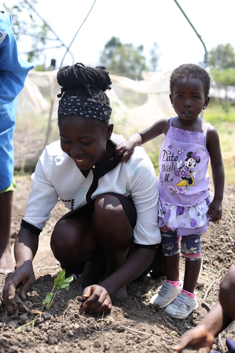 ClothAChildINIT's tweet photo. Activity 3.
Agriculture empowerment; The young mothers were supported with gardens, they planted a variety of food; African leafy vegetables, sweet potatoes, spinach, onions, tomatoes, carrots, Dania, &amp; pumpkin for their infants in the daycare to get hot meals
#infantnutrition https://t.co/t7QUCGFOyu