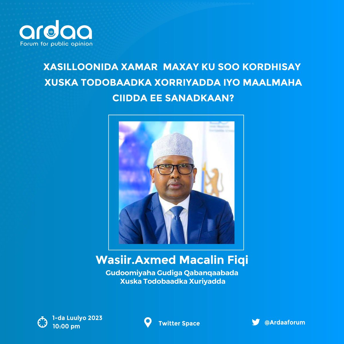 ArdaaForum's tweet photo. Mogadishu has embraced this year's independence week under tranquil circumstances due to the city's improved security. People turned out in droves to commemorate the 63rd anniversary of the foundation of a sovereign 🇸🇴. Minister @AhmedMoFiqi will speak with us about this. Join us https://t.co/PceVqXmSsQ