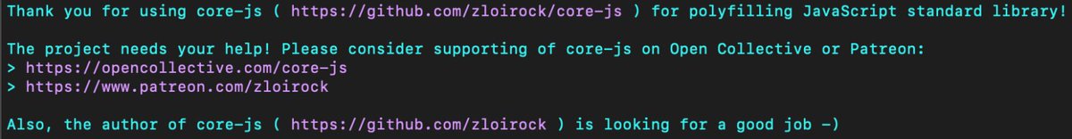 jay_bharadia's tweet image. I think we should support core-js ( one of the most important dependencies of most modern projects. )
Learn more from this blog thestack.technology/core-js-mainta…
Github Repo ( github.com/zloirock )
#js #corejs #modernweb #support #opensource