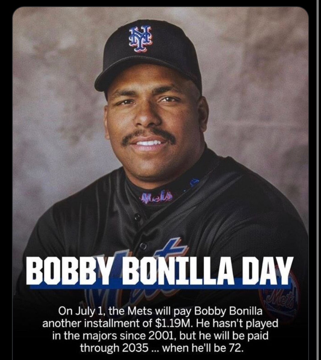 Ok DEL family… if you ever make it? You get an offer from a MLB team?

Get the Bobby Bonilla contract.
Happy Bobby Bonilla Day!