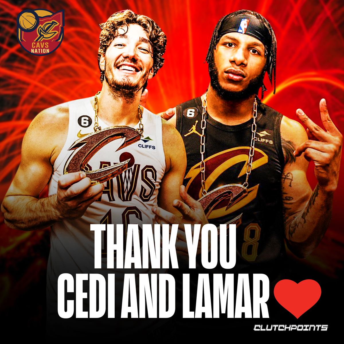 CavsNationCP's tweet photo. Cedi Osman was the last remaining piece of the finals Cavs.
Lamar Stevens will always be the father of Junkyard Dog culture.

Wishing you the best in San Antonio! ❤️ https://t.co/AxLGtl2g9B