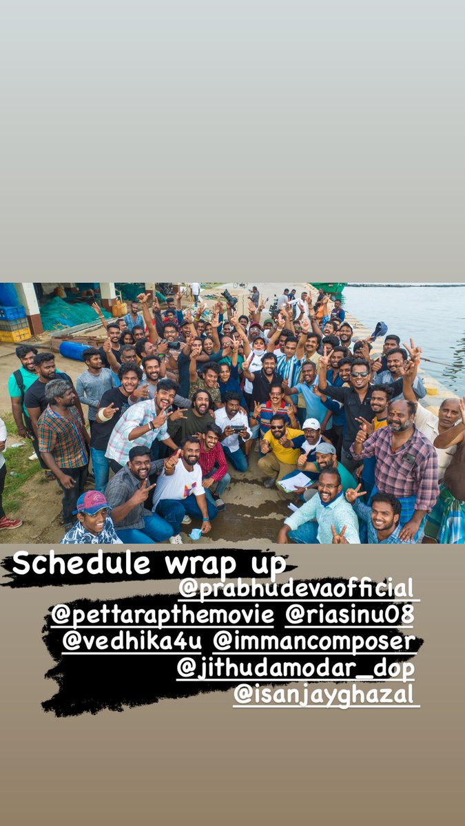 Schedule wrap @pondicheri @pettarapthemovi @PDdancing @Vedhika4u