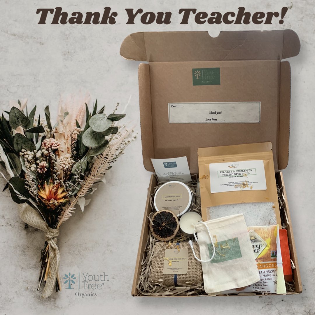 The school year is nearly over! Say ‘Thank you Teacher’ 🤩 with a Pamper box filled with our handmade skincare &amp; selected treats! 🎁 youthtreeorganics.com/shop/Pamper-bo…  #mhhsbd #EtsySeller #giftshop #giftsforher #giftsforhim #Teacher #ThankYouTeacher #giftideas #giftsforhim #shopsmall