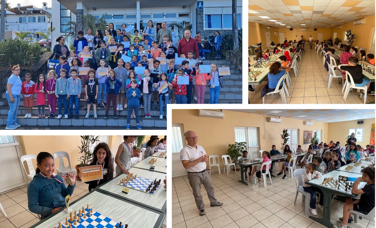 useptampon's tweet photo. Tournoi des ateliers périscolaires #Echecs à l'#USEP Aristide Briand @VilleduTampon. Beau partenariat club Echecs Labourdonnais et Cité Educative du Tampon @ffechecs @AcLaReunion https://t.co/odE7iX4ZWm