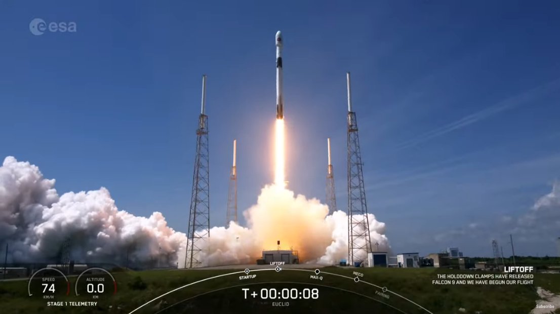 LIFTOFF of #ESAEuclid from SLC-40 in Florida on 1 July 2023!