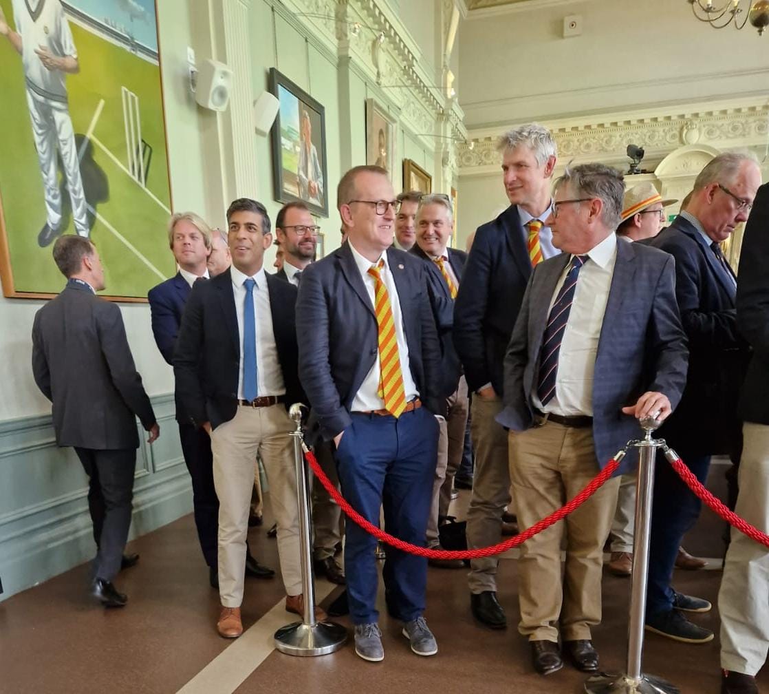 Prime Minister Rishi Sunak visits the Lord's Pavilion