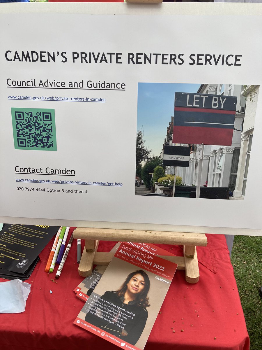 Good to be on the Fortune Green and West Hampstead Labour stall at the Jester Festival, with @shazknit and @TulipSiddiq. Talking to people about private rented sector issues and highlighting the good work being done by the Camden Federation of Private Tenants.