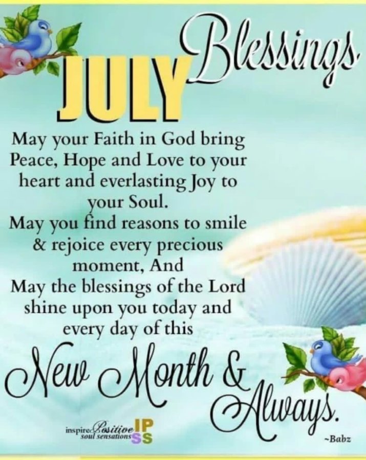 May the second half of the year bring great blessings. 🙏